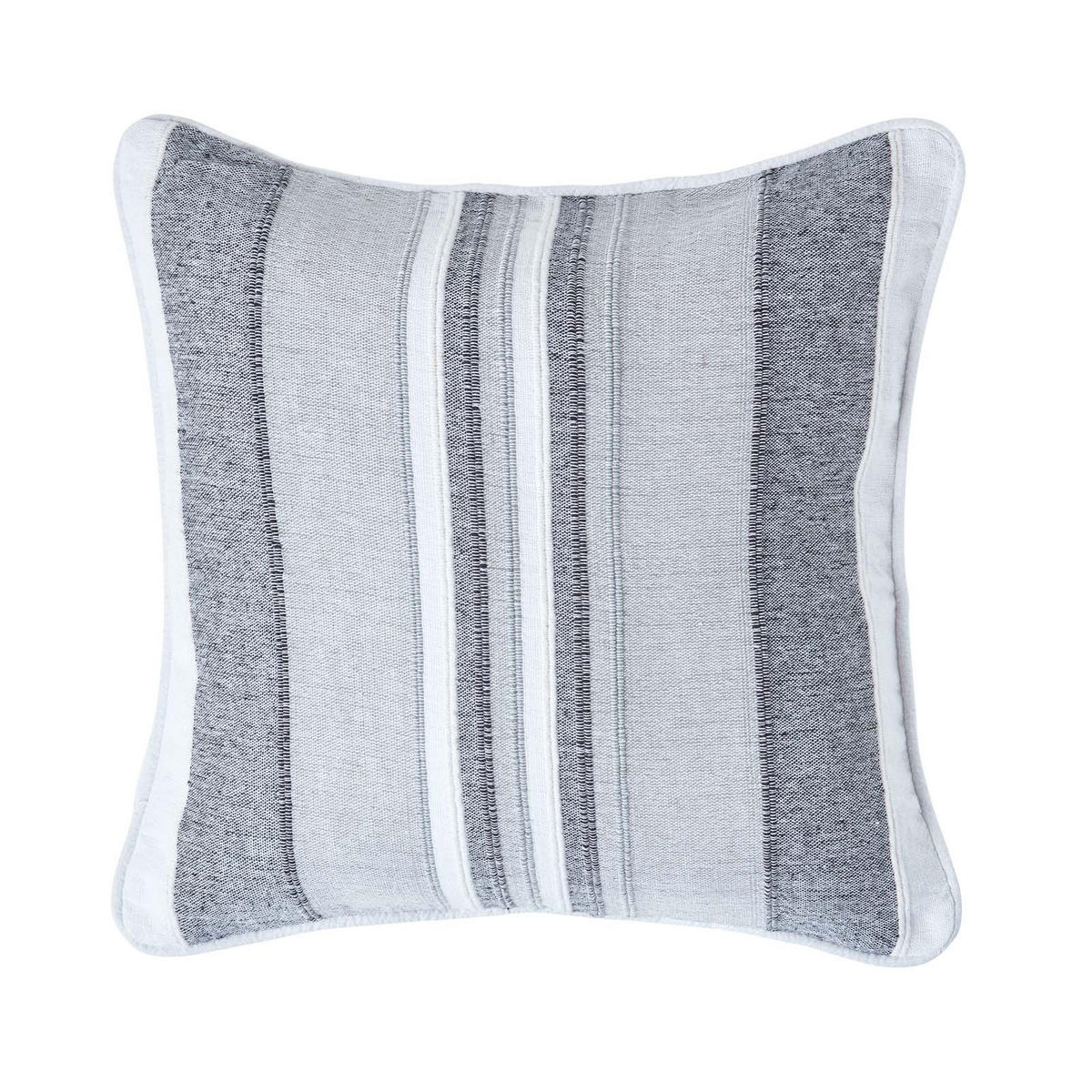 KISSENHÜLLE Morocco Stripe 45/45 cm, 100% Baumwolle - Hellgrau, Textil (45/45cm) - Homescapes