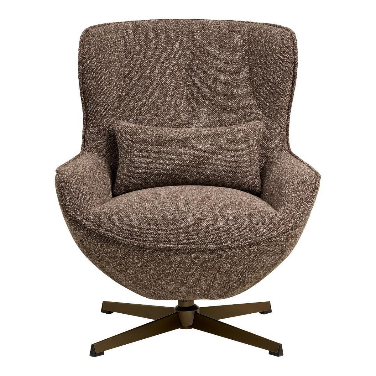SESSEL, Signe, Braun, Polyester, 88 x 76 x 90 cm - Braun, Textil (88/90/76cm) - ebuy24