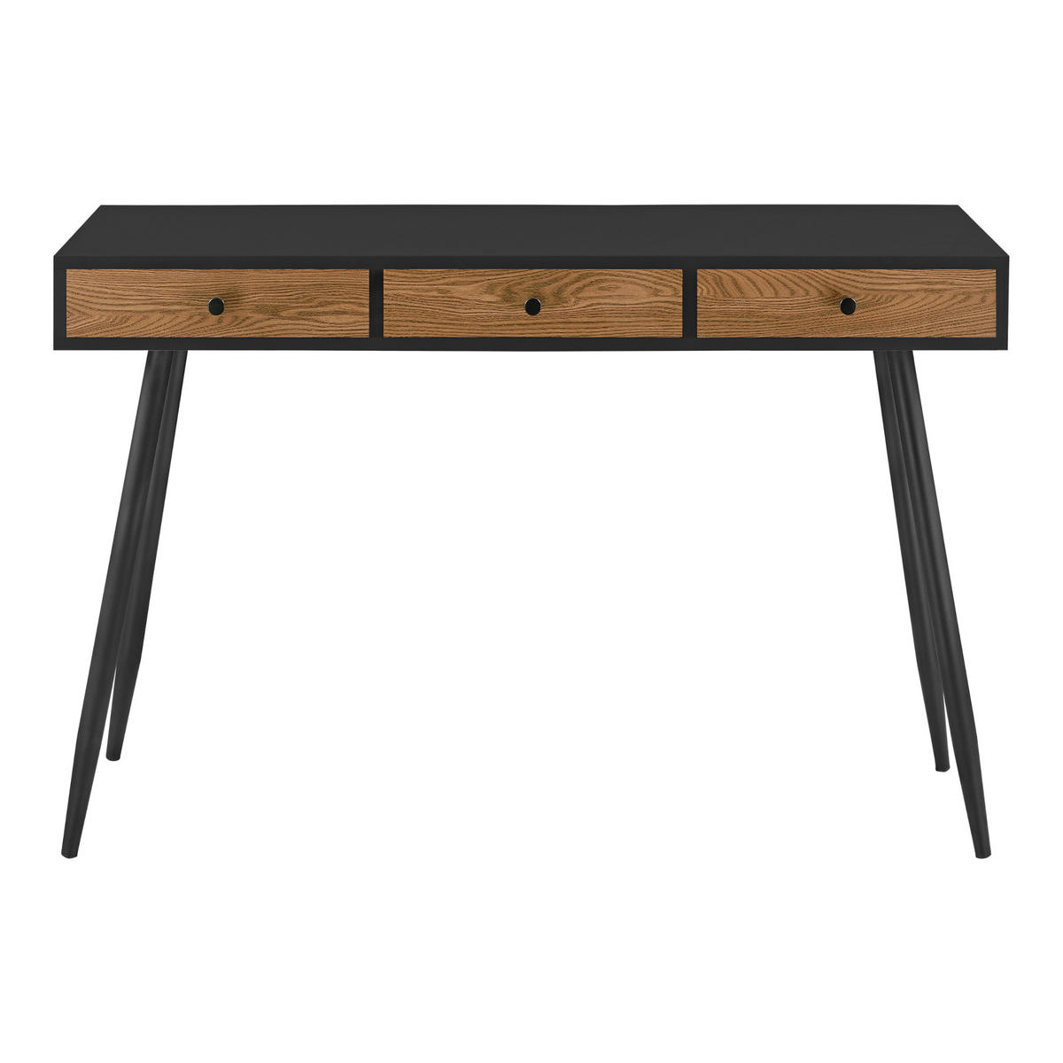 SCHREIBTISCH Tumba - Schwarz, Holzwerkstoff/Metall (48/115/75cm) - [en.casa]