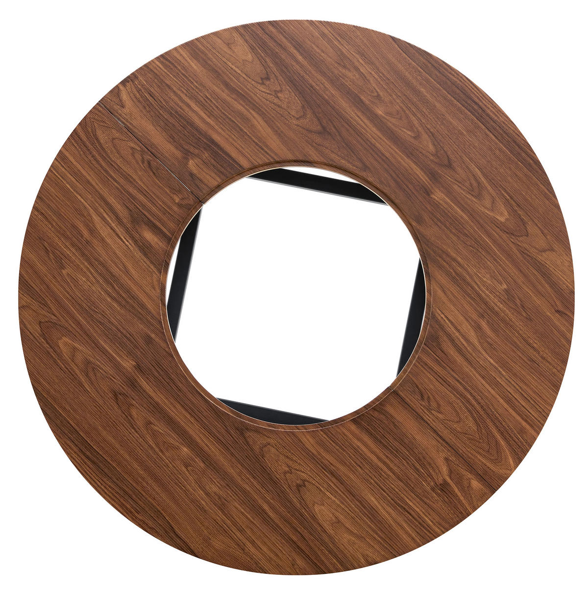 JÍDELNÍ stůl 100 cm s vloženou skleněnou deskou a spodní policí, Hnědá/Černá - hnědá, kompozitní dřevo (100/100/76cm) - Redom