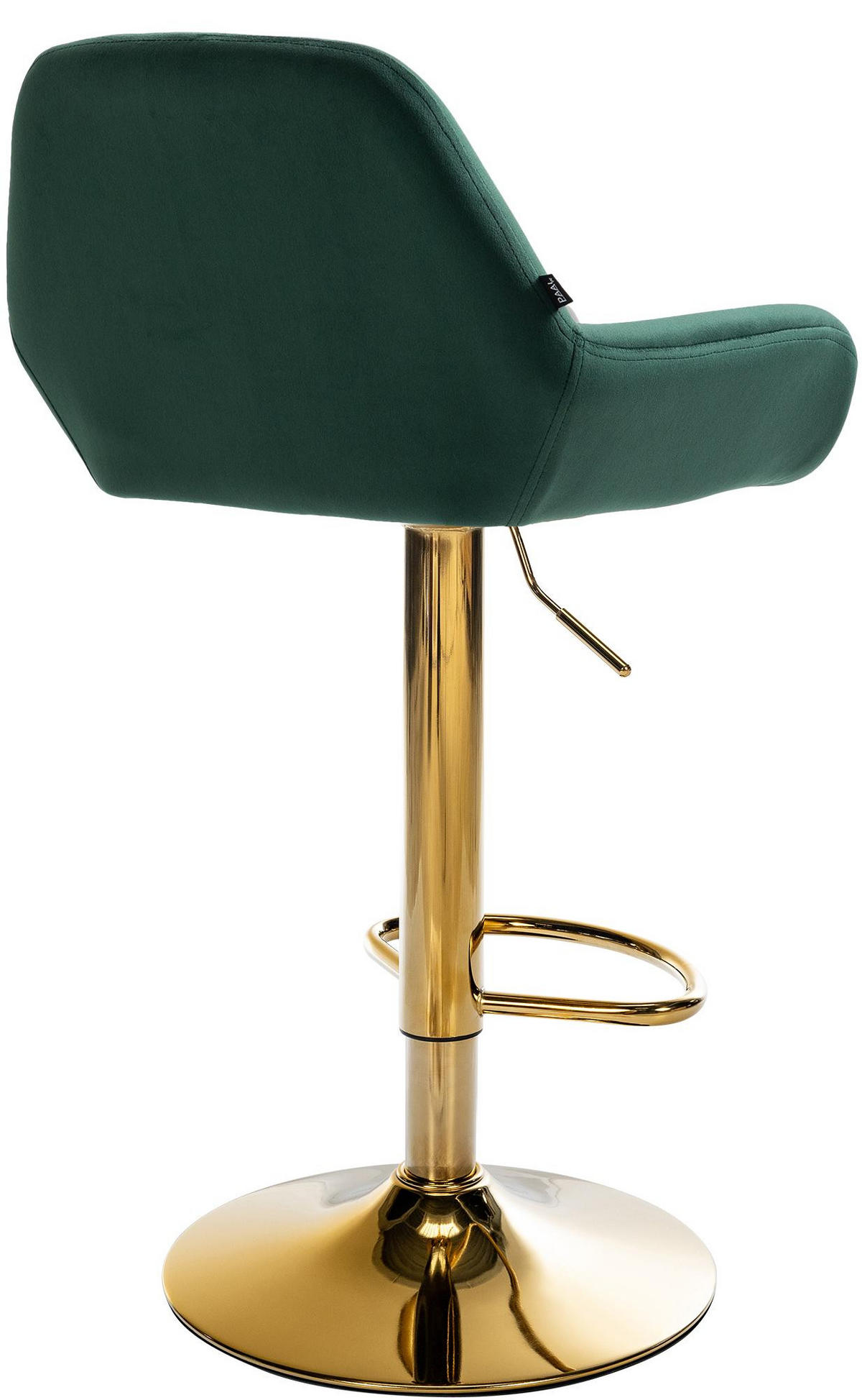 BARHOCKER Samt dunkelgrün - Dunkelgrün/Goldfarben, Textil/Metall (51/89/52cm) - CLP