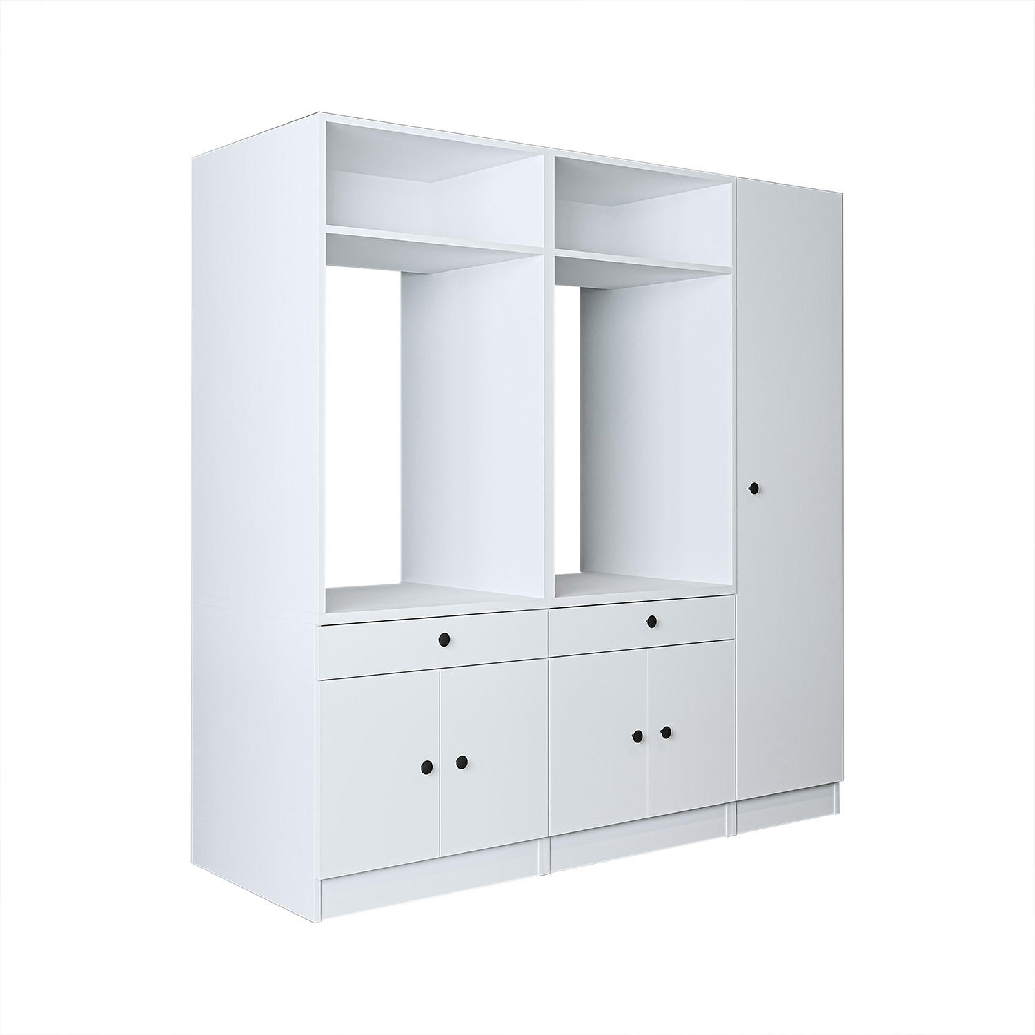 WASCHMASCHINENSCHRANK Serie 1 179cm Breit, 184cm Hoch - Weiß, Holzwerkstoff (179/184/67cm)