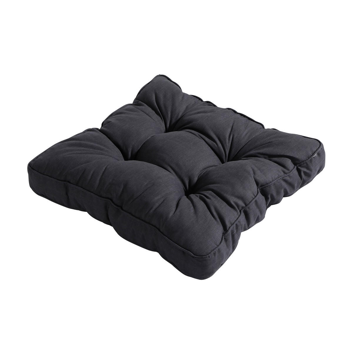 SITZKISSEN Basic 47/47 cm 4er-Set - Schwarz, Textil (47/8/47cm) - Madison