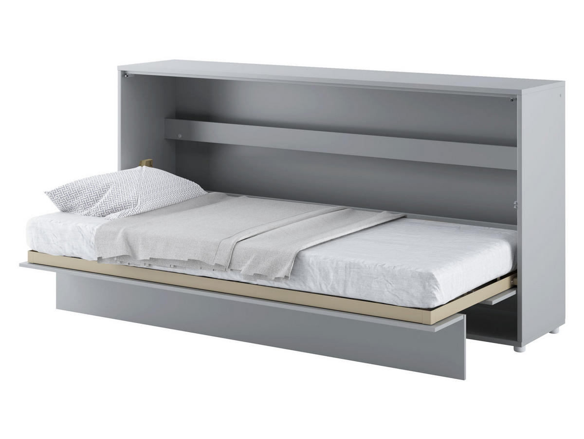 SCHRANKBETT Bed-Concept BC-06 90x200 mit LED-Lampe - Grau, Holz/Holzwerkstoff (90/200cm) - MIRJAN24