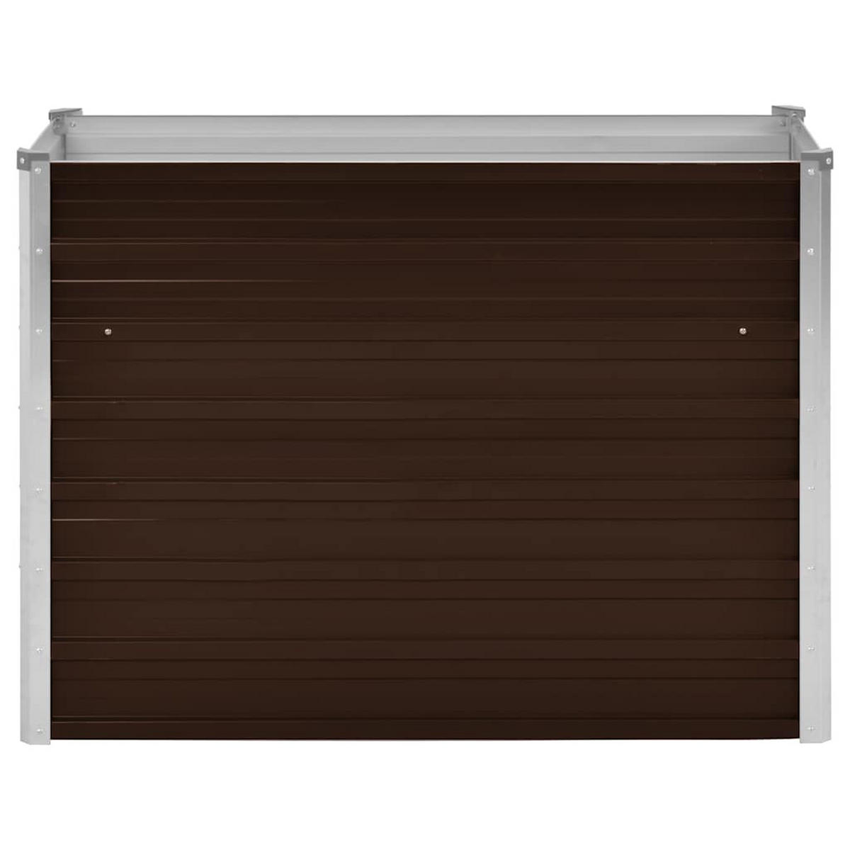 GARTEN-HOCHBEET Braun 100/40/77 Cm Verzinkter Stahl - Braun, Metall (100/77/40cm) - vidaXL