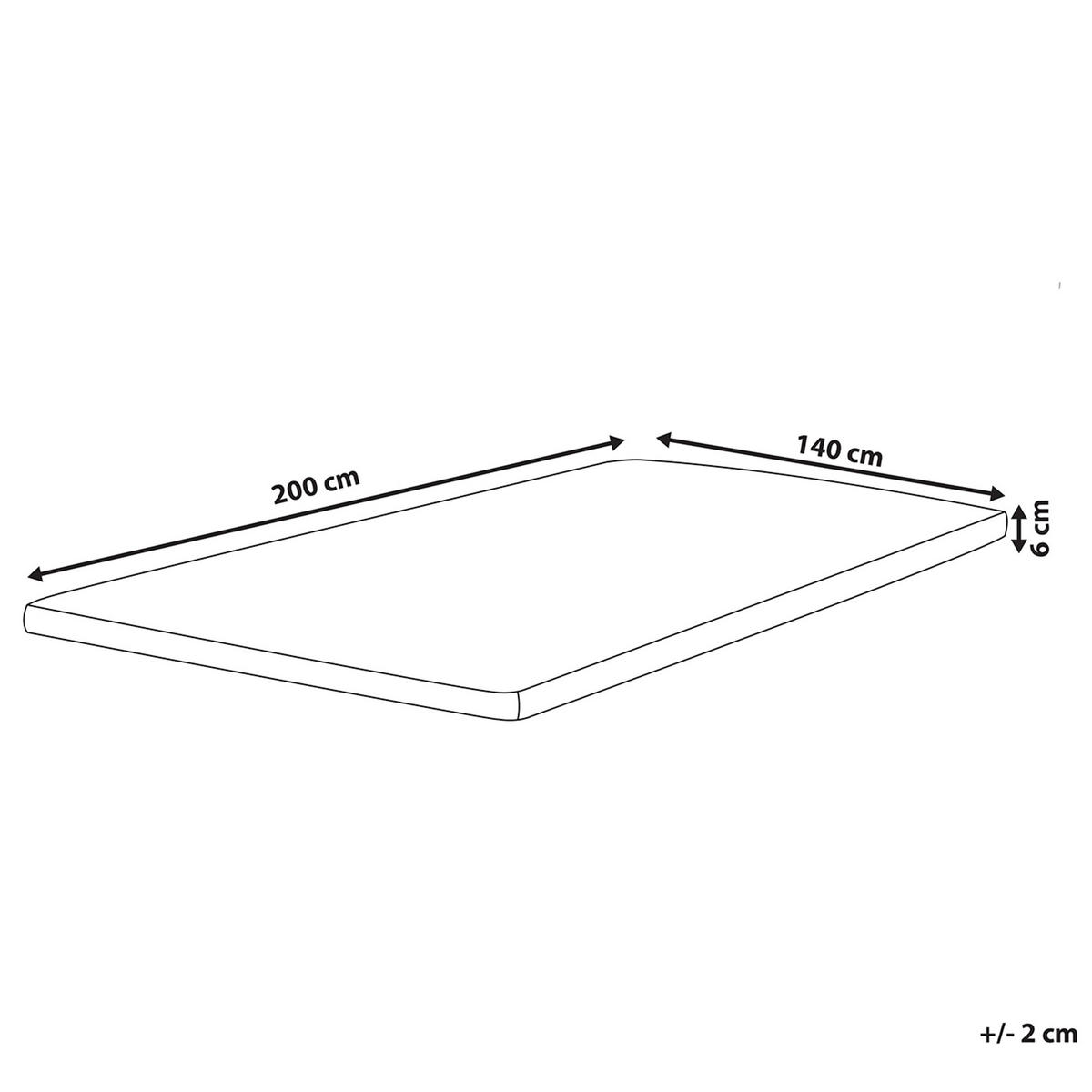 MATRATZENTOPPER 140/200 cm Comfy - Weiß/Grau, Textil (140/200cm) - Beliani
