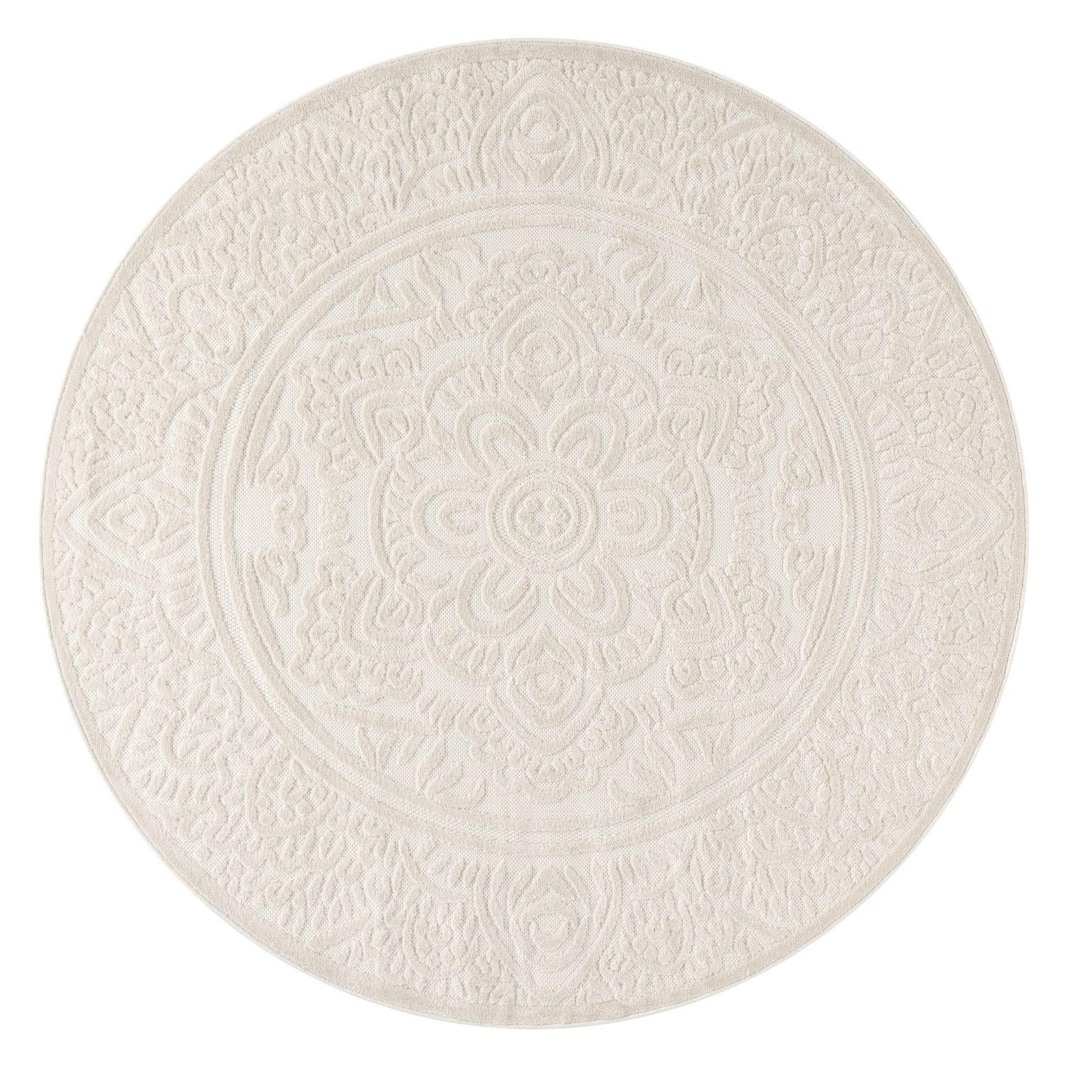 OUTDOORTEPPICH Marokkanisch Creme Ø 200 cm - Creme, Kunststoff (200/200cm) - TT Home
