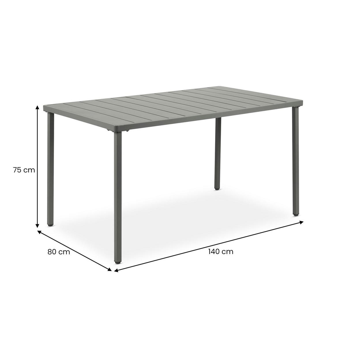 GARTENMÖBEL SET TULIPANO - Grau, Metall - IDIMEX