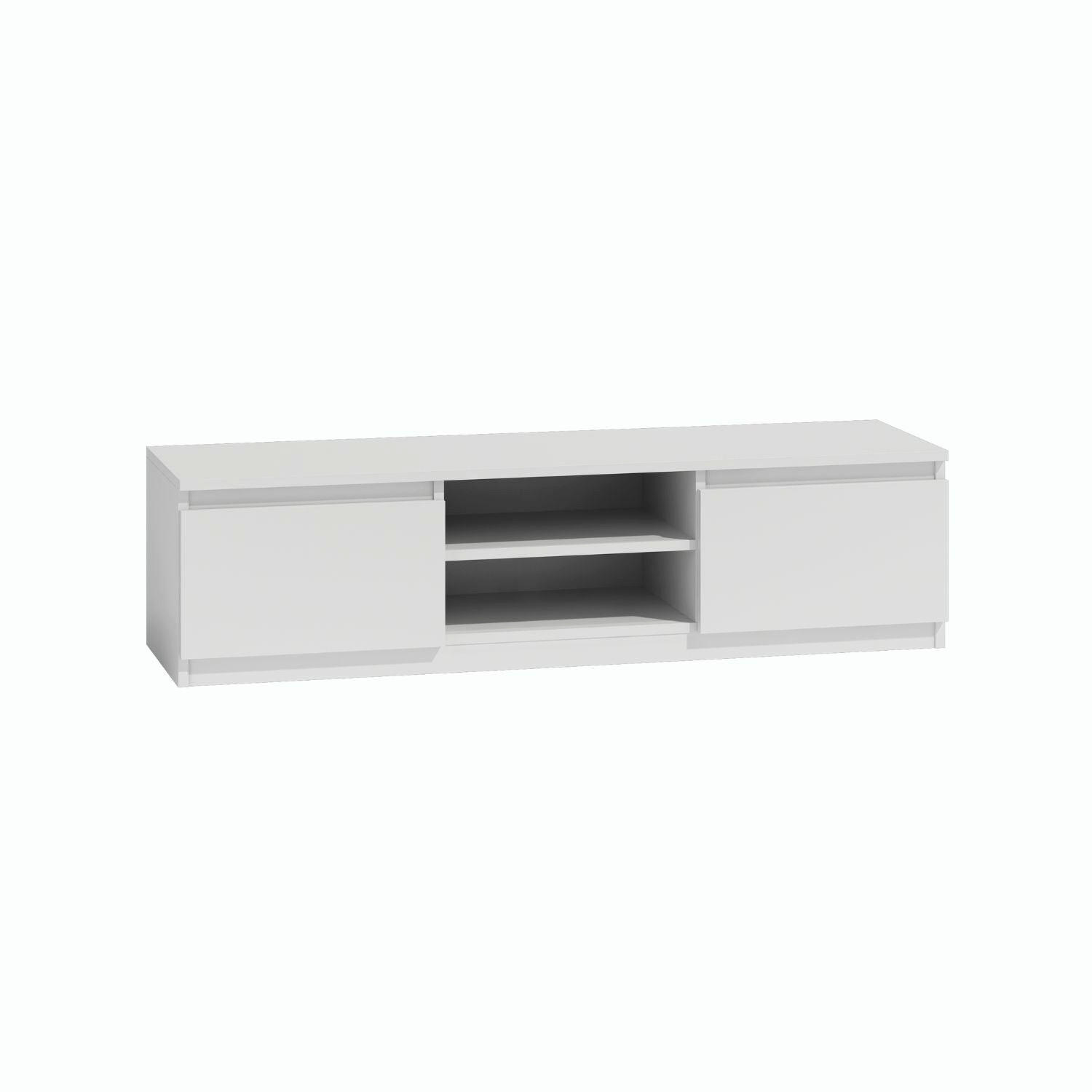 TV Lowboard Frank - Weiß, Holzwerkstoff (140/36/40cm) - kommodly
