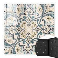SCHLÜSSELBOX Schwarz 30x30 cm- Türöffnung nach rechts - Türkisfarbener Schmuck - Beige, Metall (30/30/5cm) - TULUP