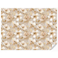 TAPETE - Blumen - künstlerisch - Gold - 280x200 cm - Beige, Papier (280/200cm) - OnlyWow