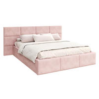POLSTERBETT DORIS altrosa - Birkefarben/Altrosa, Holzwerkstoff/Metall (90/200cm) - FDM