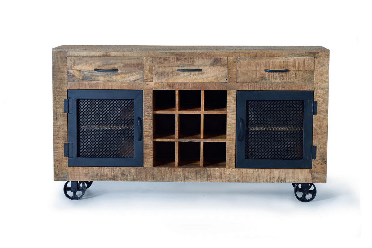 SIDEBOARD aus Mangoholz - Braun, Holz (38/85/150cm) - Giner y Colomer