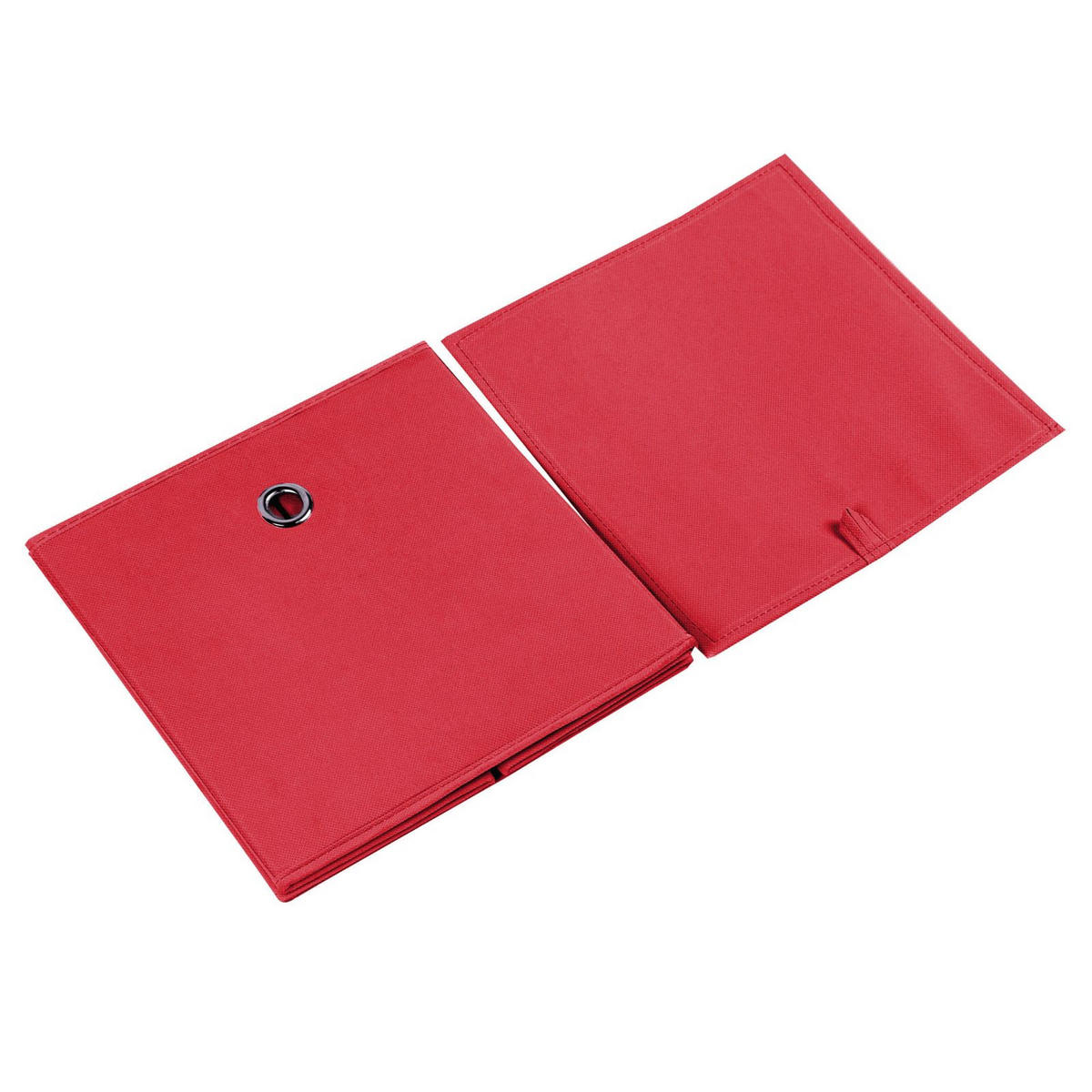 FALTBOX ELA 2ER-SET - Rot, Textil (27/27/27cm) - IDIMEX