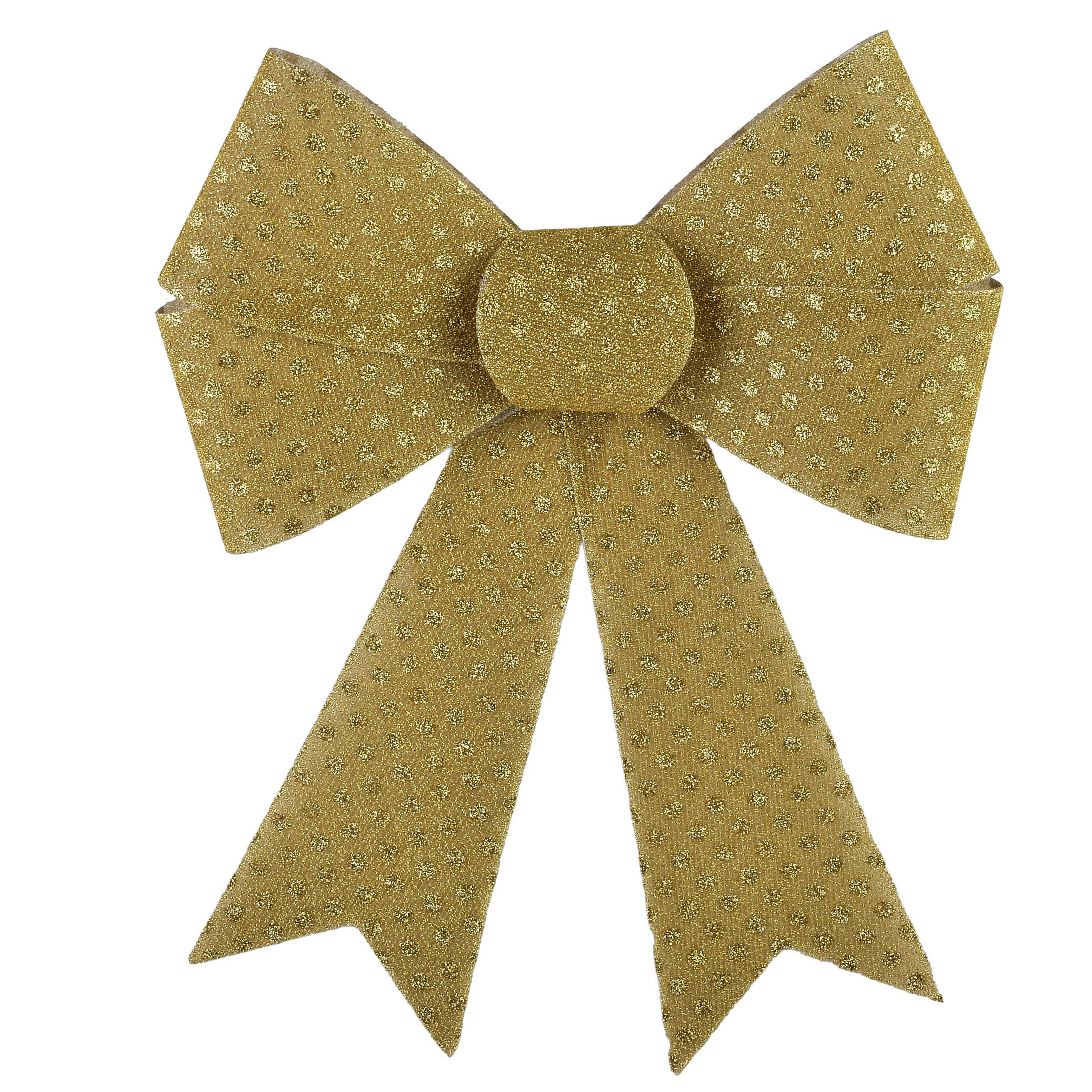 SCHLEIFE Santa Lila Gold 28x28x33 cm Kunststoff - Goldfarben, Kunststoff (28/33/28cm) - Mondex