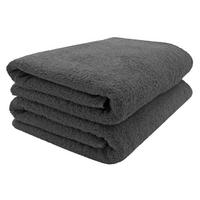 SAUNATUCH, 2er-Set, 70x200 cm, 100% Baumwolle, Grau - Graphitfarben, Textil (70/200cm) - Zollner