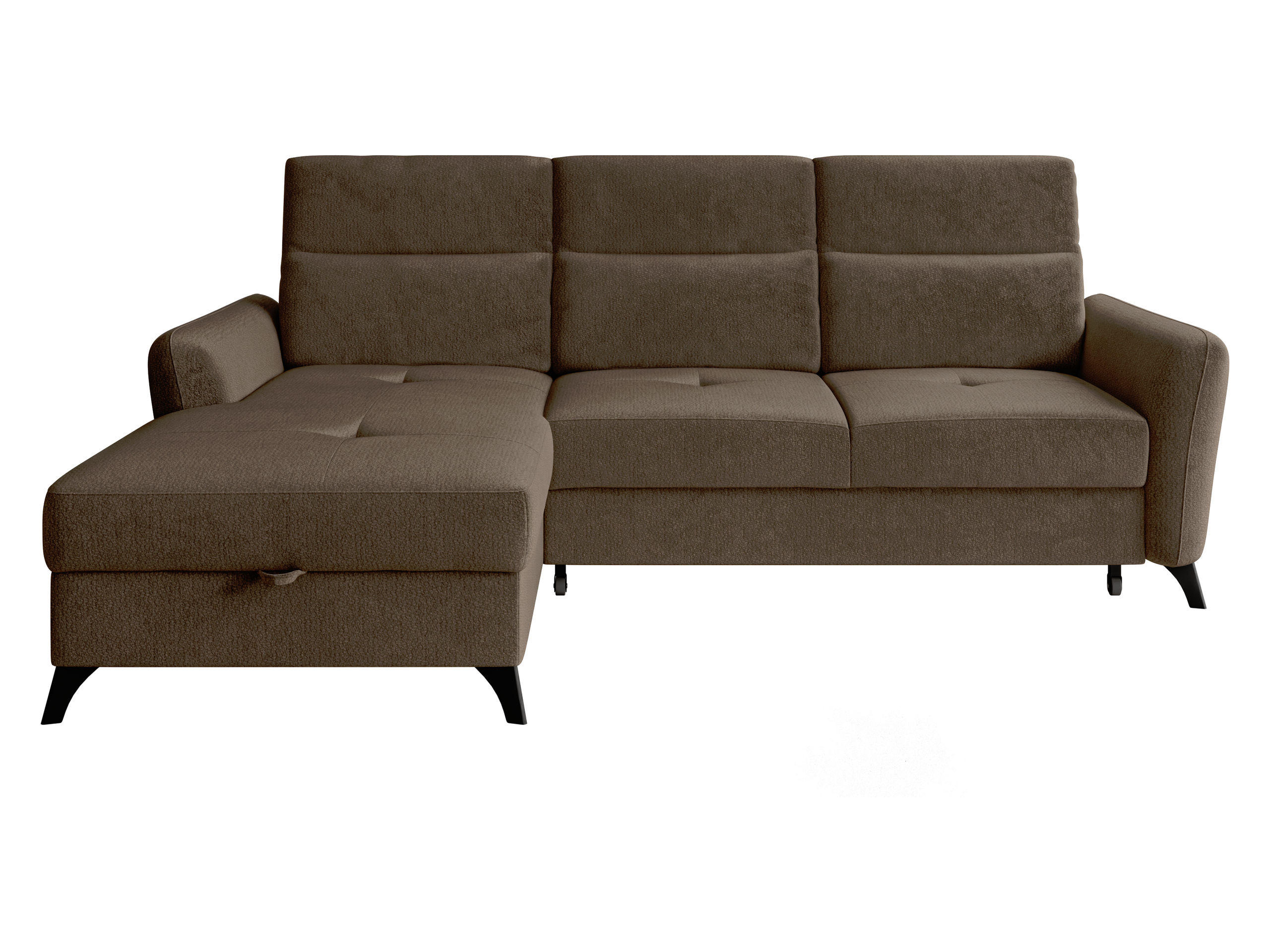 ECKSOFA Talia, Seite: Links LC-2R - Schwarz/Braun, Holz/Kunststoff (238/167cm) - MIRJAN24
