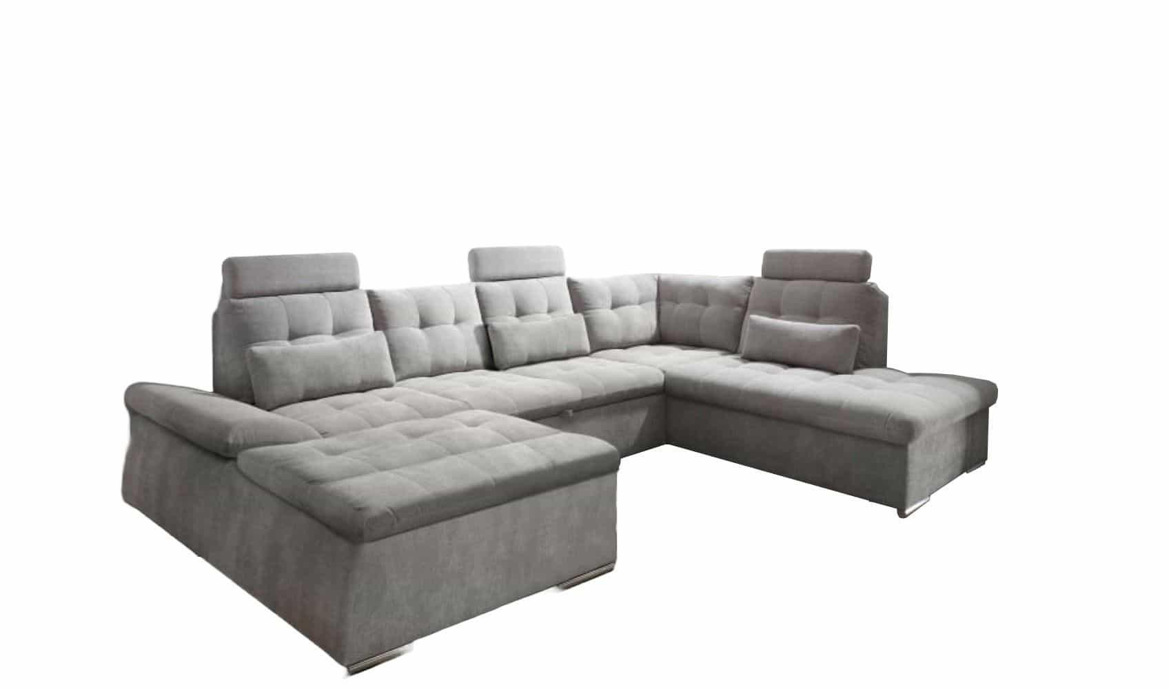 ed exciting design Wohnlandschaft Hellgrau 219x103x324 cm