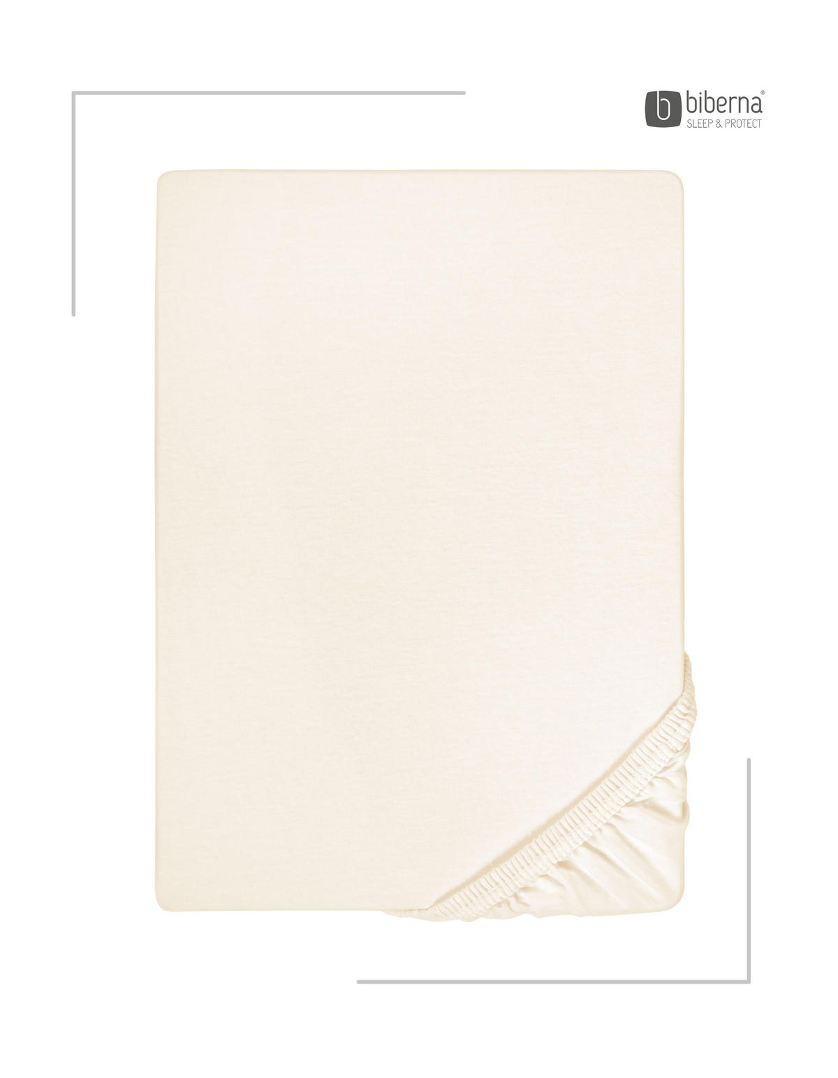 SPANNBETTTUCH Basic Jersey natur, 90x190 cm - 100x200 cm - Naturfarben, Textil (100/200cm) - biberna Sleep & Protect