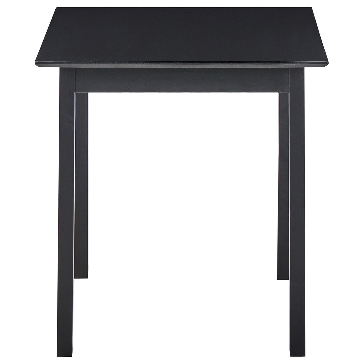 JÍDELNÍ STŮL Černý 75/75 cm Borovicové dřevo Veritas - černá, dřevo (75/75/76cm) - Beliani