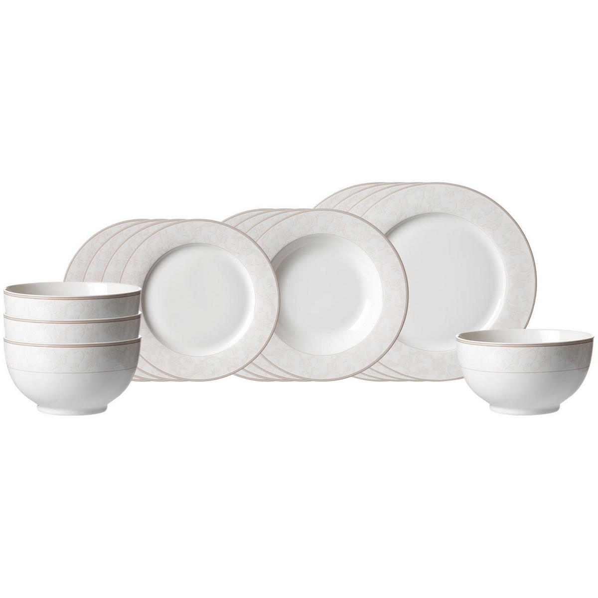 EINSTEIGER-SET Isabella beige 16er Set - Beige, Keramik (1/1/1cm) - Ritzenhoff Breker