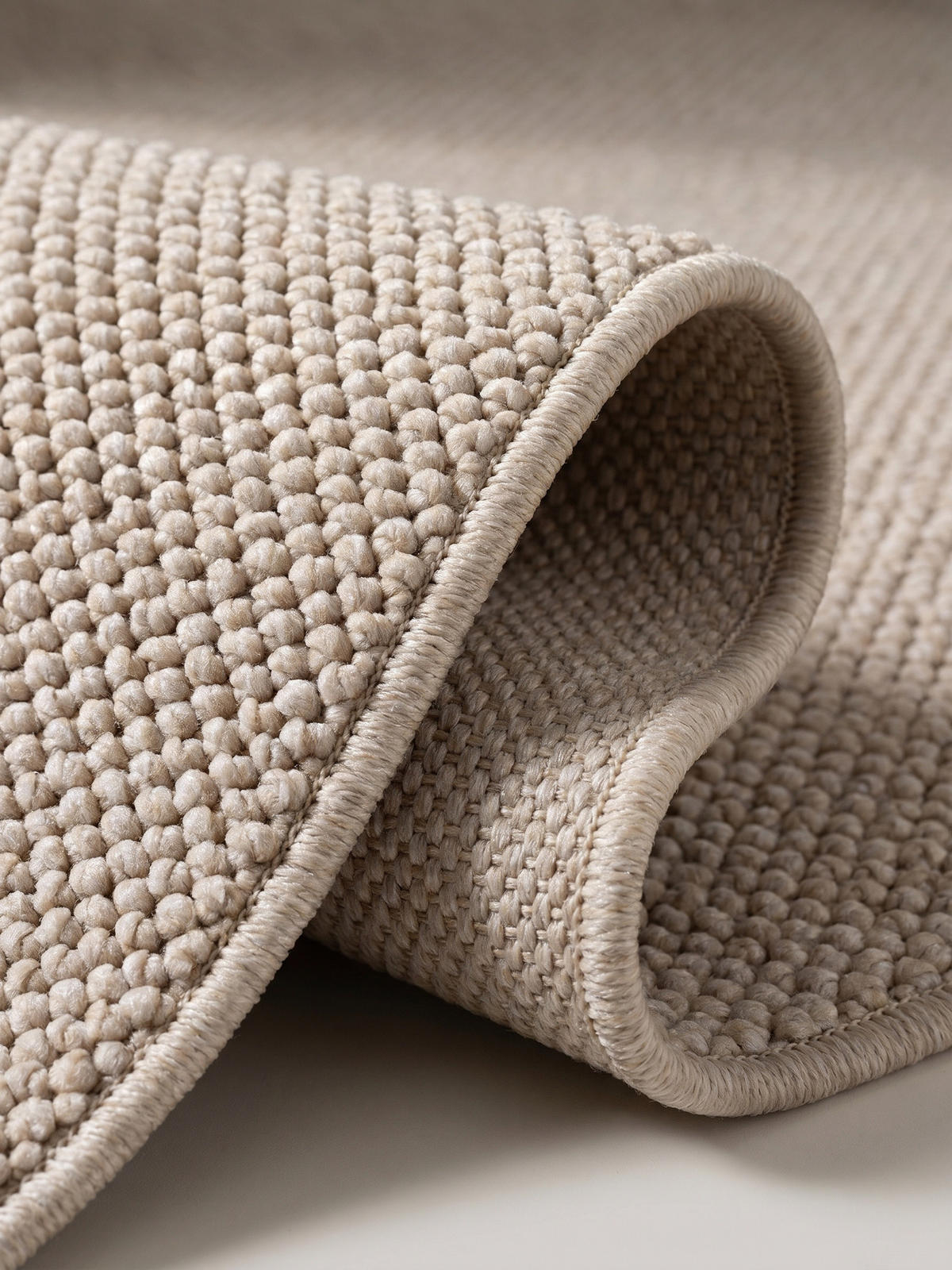 TEPPICH Flachgewebe LANGAU in Beige, meliert, Ø 200 cm - Beige, Textil (200/200cm) - KADIMA DESIGN