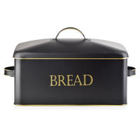 BROTKASTEN Sandy Schwarz 39.5/19.5/18 cm Metall - Schwarz, Metall (19.5/18/39.5cm) - Mondex