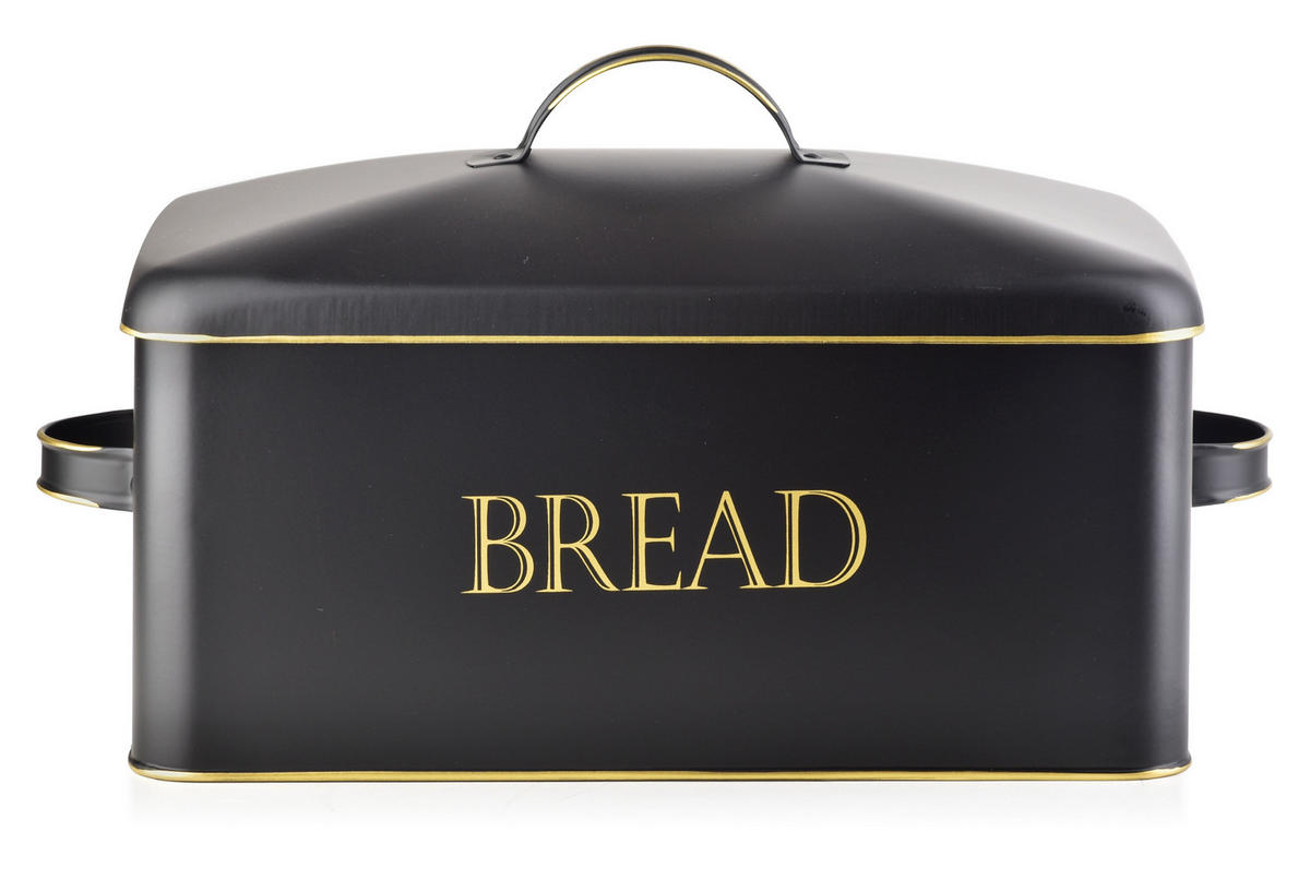 BROTKASTEN Sandy Schwarz 39.5/19.5/18 cm Metall - Schwarz, Metall (19.5/18/39.5cm) - Mondex