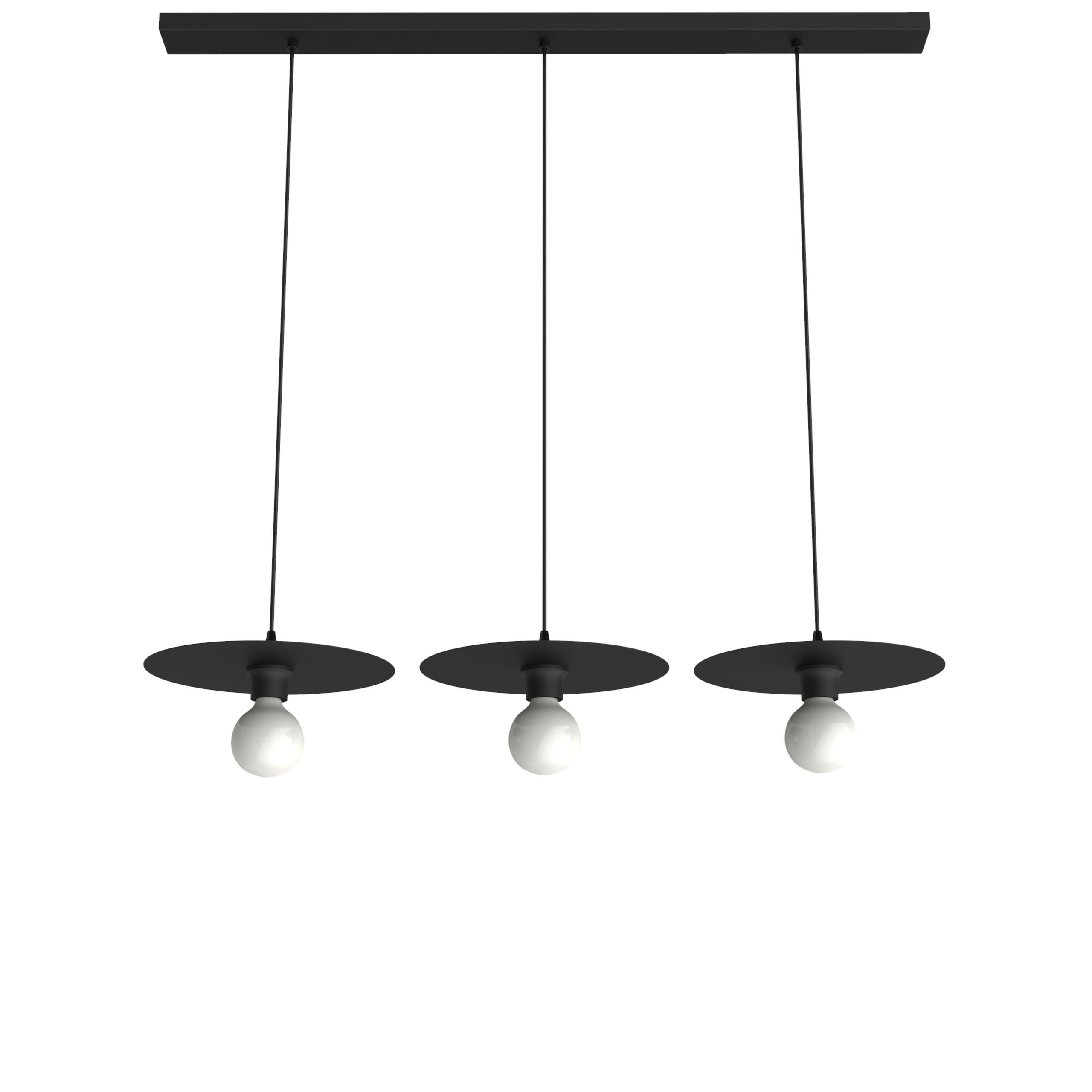 Lumicom Hängeleuchte Schwarz 30x7x30 cm