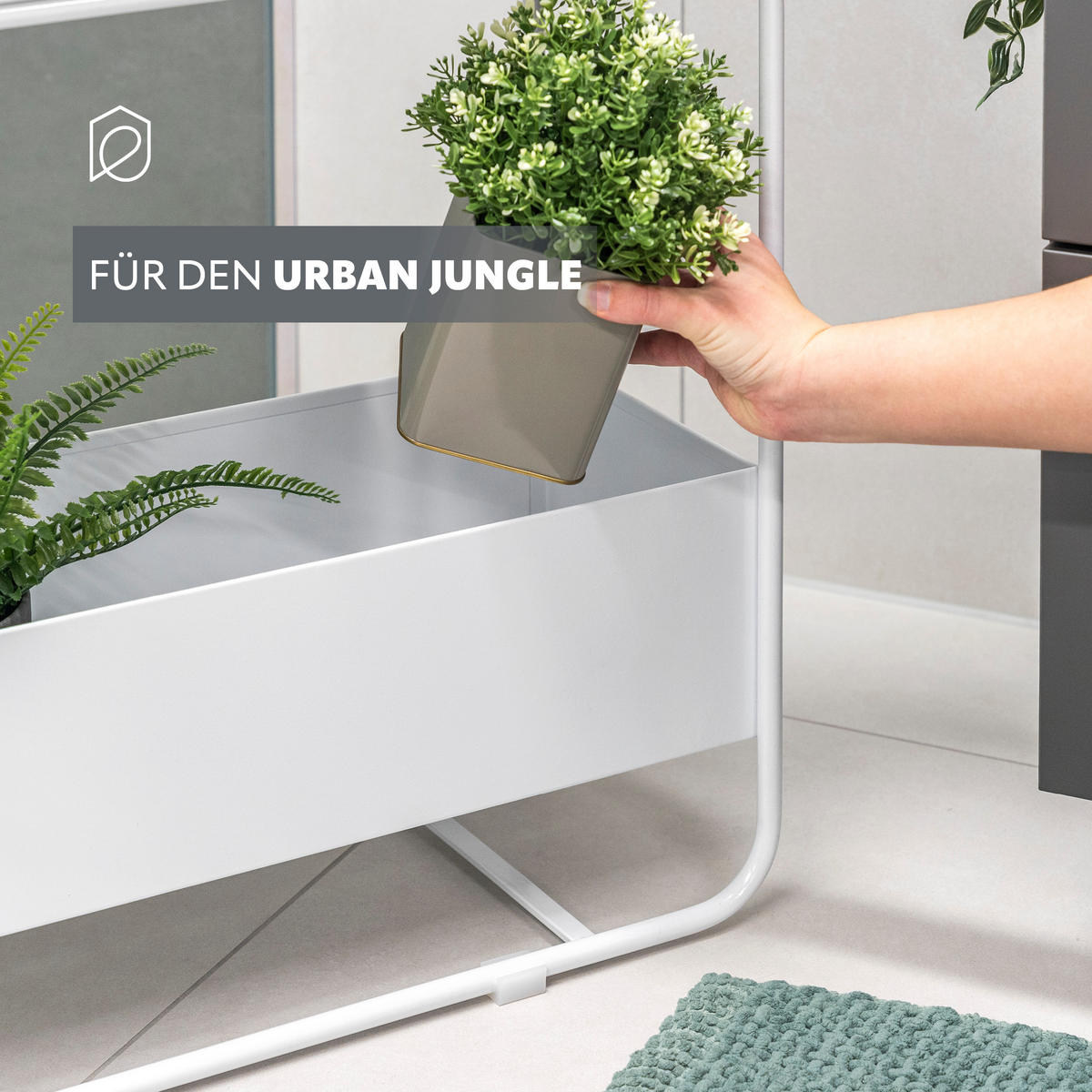 PFLANZENSTÄNDER, weiß - Weiß, Metall (25/60/71cm) - eluno