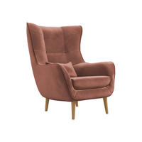 SESSEL Estjano - Beige/Rosa, Holz/Textil (80/106/95cm) - MIRJAN24