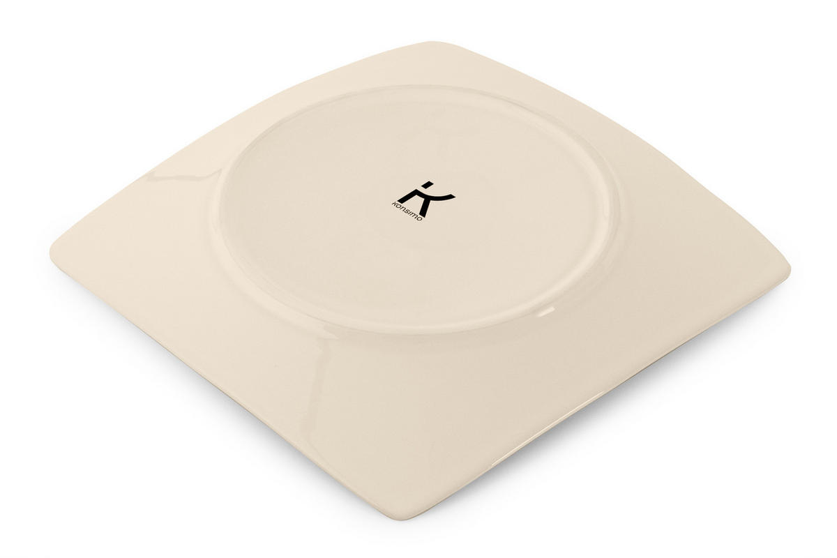 TELLERSET EPIRI Speiseteller 6 Personen 6-tlg - Beige, Keramik (25cm) - KONSIMO®