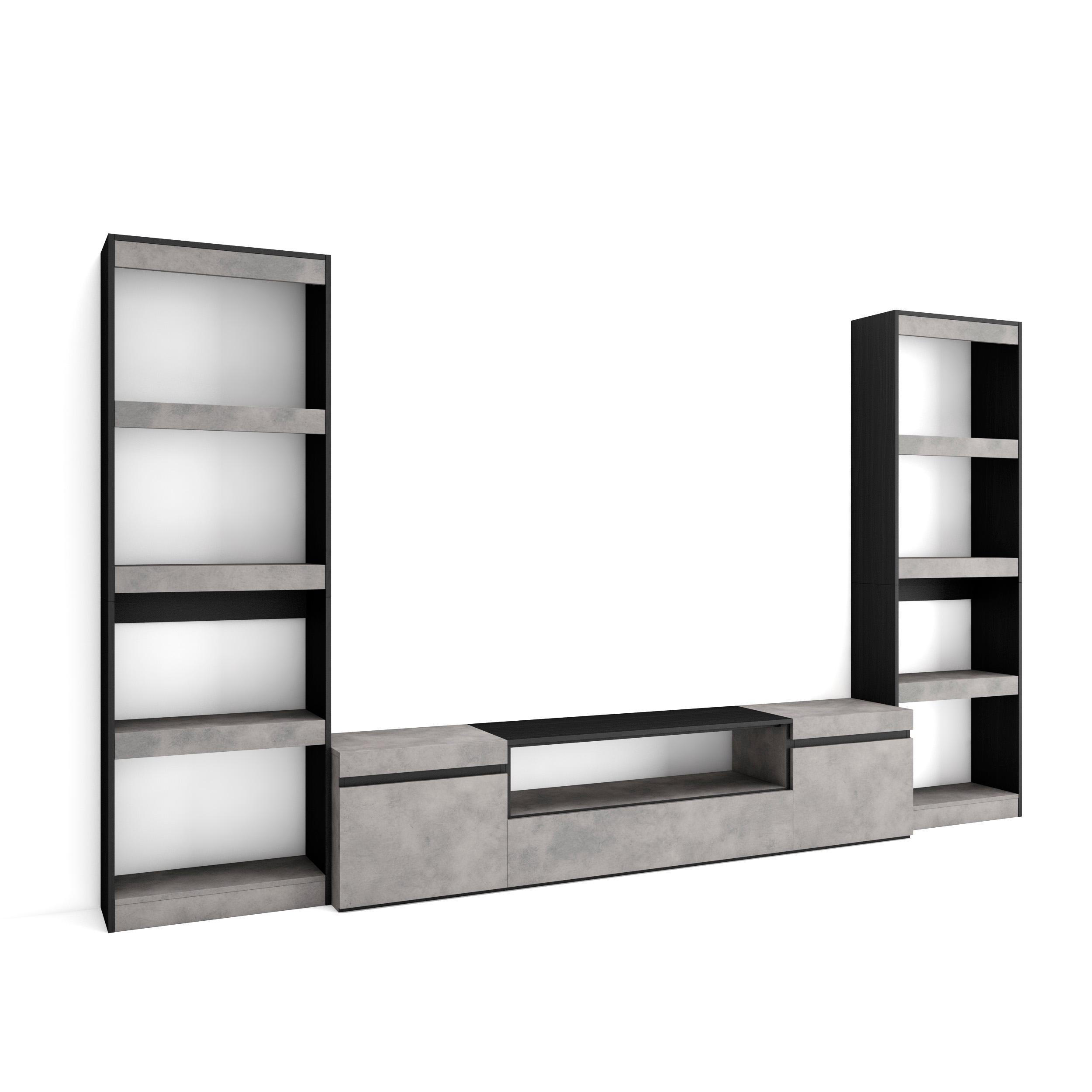 Skraut Home Wohnwand Grau 320x186x35 cm