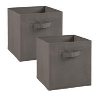 2-KUBIKFELSEN- 28x28x28cm - Hellgrau, Wellpappe (28/28/28cm) - Calicosy
