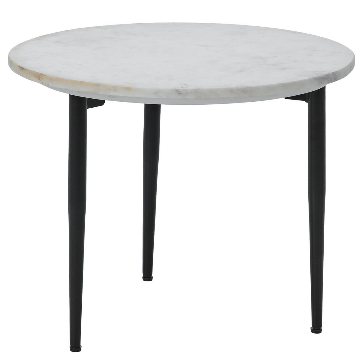 HOME24 Couchtisch CONDIS 2-teilig - Schwarz/Weiß, Holz/Stein (50/110/35cm) - home24