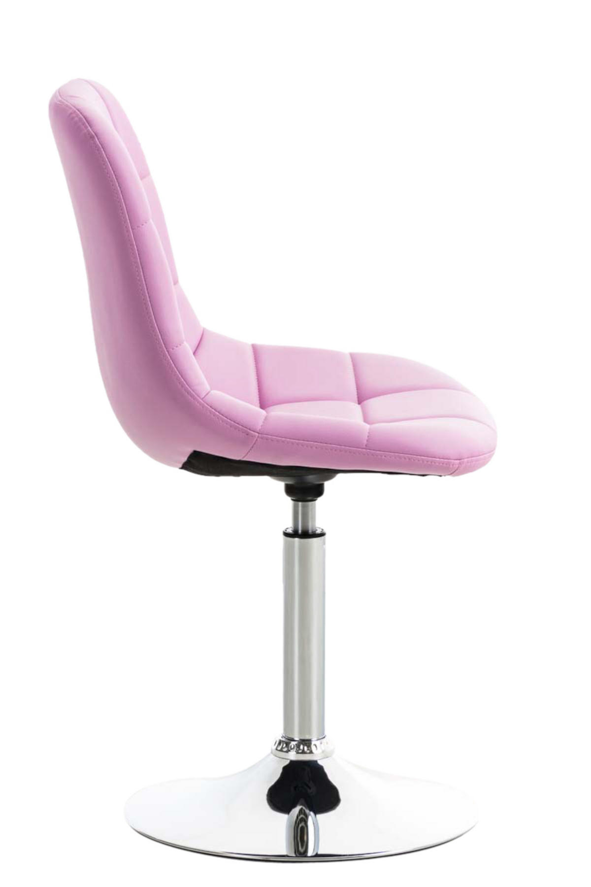 STUHL 2er Set Lederlook pink - Chromfarben/Pink, Textil/Metall (48/84/52cm) - CLP