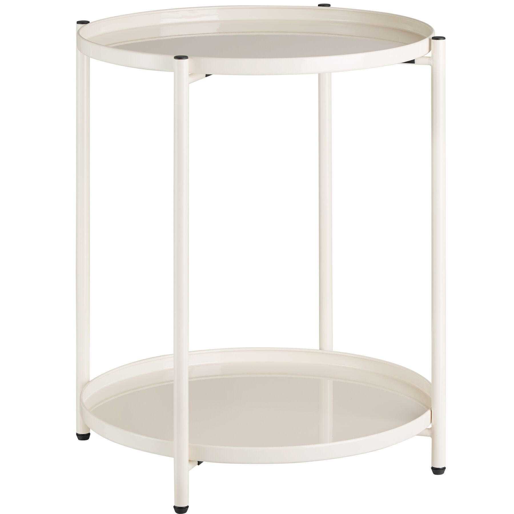 BEISTELLTISCH Oxford,45,5 x 45,5 x 53 cm,creme - Creme, Metall (45.5/45.5/53cm) - tectake