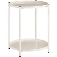BEISTELLTISCH Oxford,45,5 x 45,5 x 53 cm,creme - Creme, Metall (45.5/45.5/53cm) - tectake
