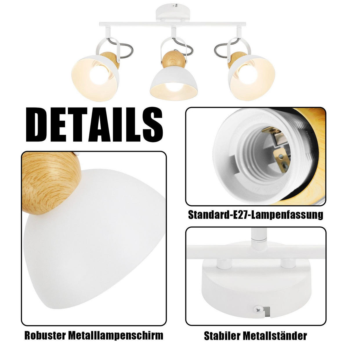 STRAHLER Fox 46/21/15 cm - Weiß, Metall (46/21/15cm) - Nettlife