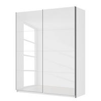 SCHWEBETÜRENSCHRANK - Weiß Hochglanz/Weiß, Holzwerkstoff (181/222/68cm) - home24