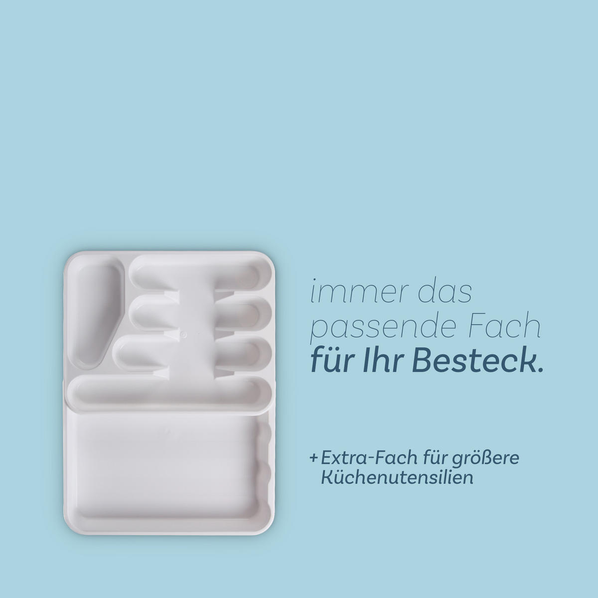 BESTECKKASTEN Weiß ausziehbar - Weiß, Kunststoff (46/4/46cm)