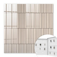 SCHLÜSSELBOX Weiß 30x30 cm – Türöffnung nach rechts - Minimalismus der Linien - Beige, Metall (30/30/5cm) - TULUP