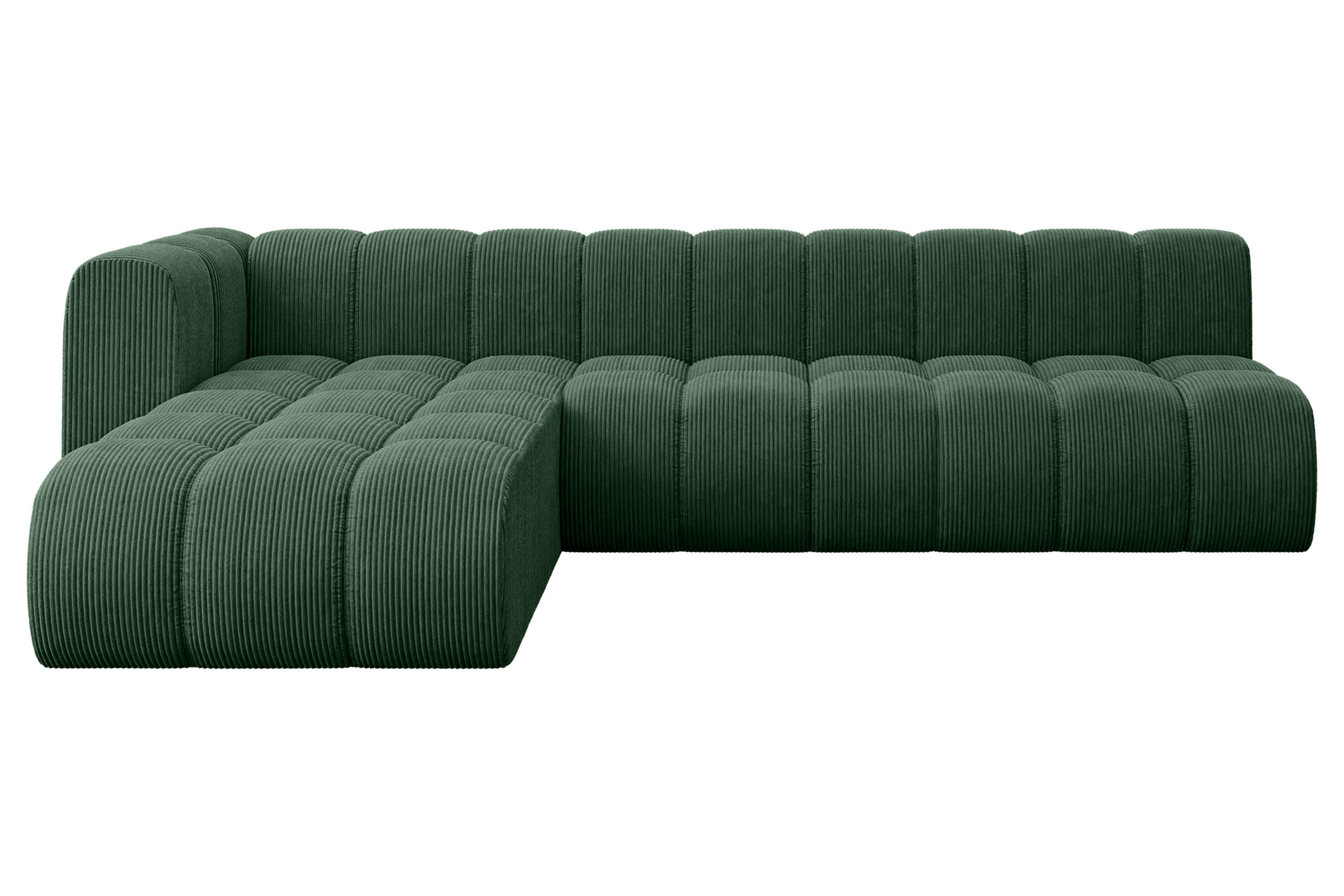ECKSOFA modulares Sofa Darnel-L2 - 296x177x70 cm Grün - Grün, Holzwerkstoff/Textil (296/177cm) - ALTDECOR
