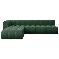 ECKSOFA modulares Sofa Darnel-L2 - 296x177x70 cm Grün - Grün, Holzwerkstoff/Textil (296/177cm) - ALTDECOR