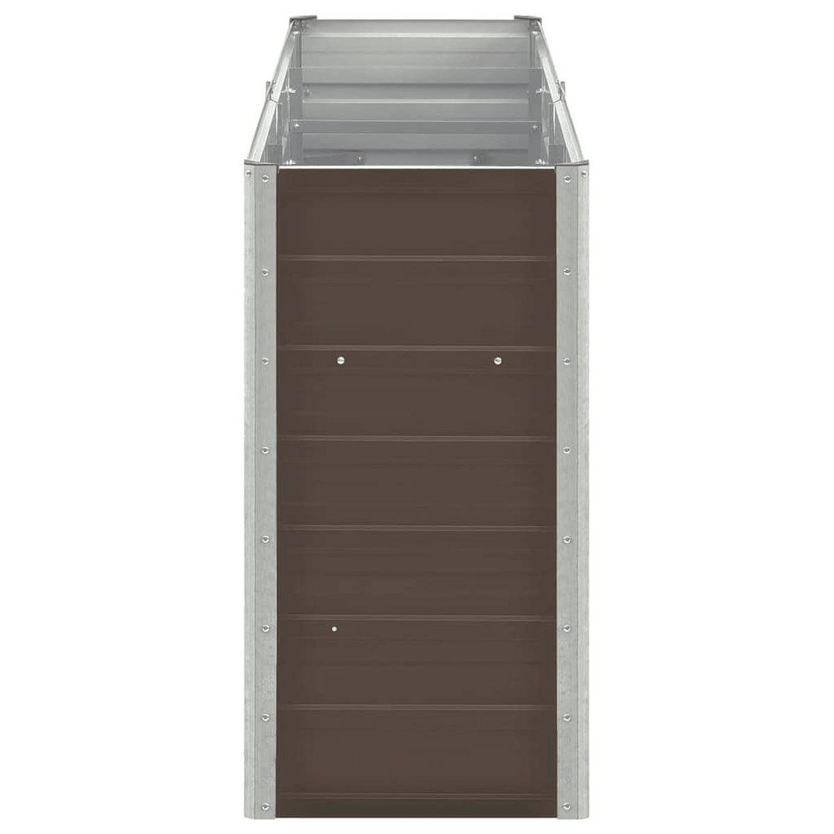 HOCHBEET für Garten OSKAR Braun 240x40x77 cm Metall - Braun, Metall (240/77/40cm) - DELUKE