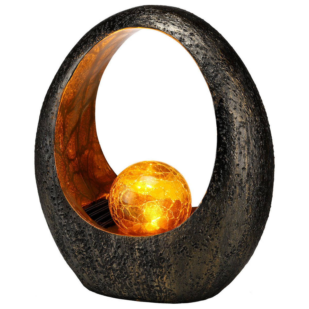 LED AUSSENLEUCHTE Solar grau gold 3er Set - Grau, Kunststoff (16/25/9cm)