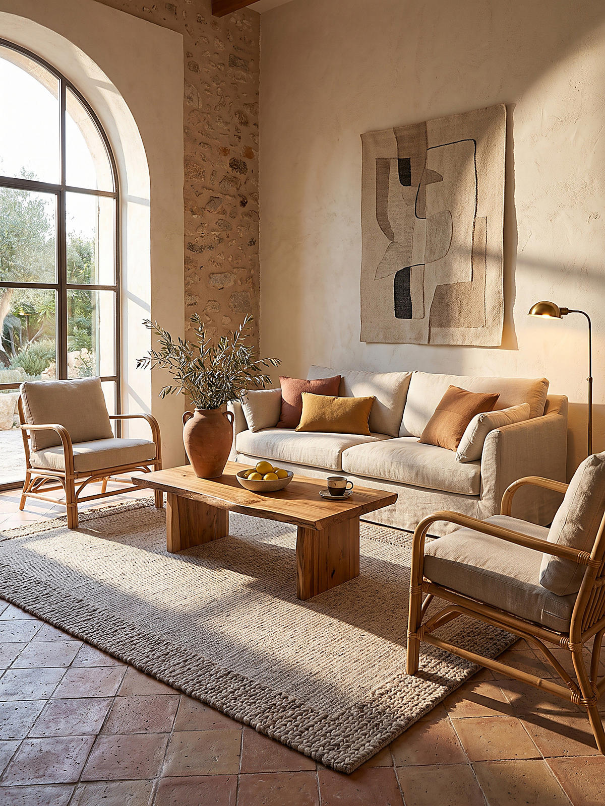 TEPPICH Flachgewebe, handgewebt, CALDER, in Beige-Braun, Zopfbordüre, 120 x 170 cm - Beige, Textil (120/170cm) - KADIMA DESIGN