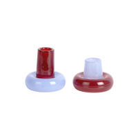 KERZENSTÄNDER Set Firenze - Rot/Blau - 8 cm - Rot, Glas (2/8/2cm) - Present Time