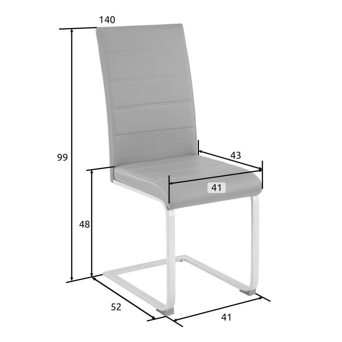 SCHWINGSTUHL 8er Set Bettina 41 x 52 x 99 cm braun - Braun, Textil (52/99/41cm) - tectake