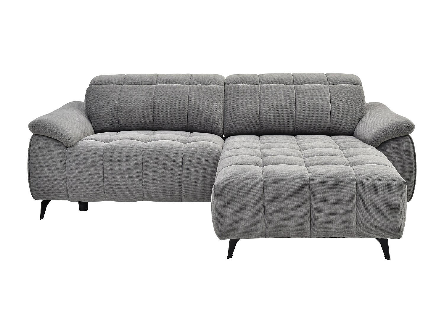 RELAXSOFA - 4 Personen - Stoff, Stoff - Grau - - Grau, Textil (230/79/169cm) - Vente-Unique